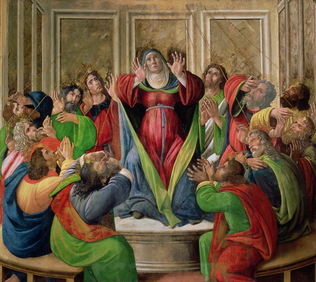 Helligåndens nedstigning, 1495-1505 af Sandro Botticelli