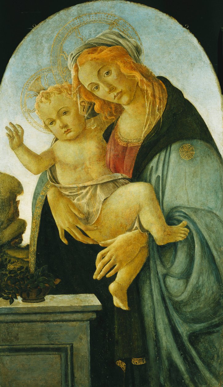 Madonnaen og barnet, af Sandro Botticelli