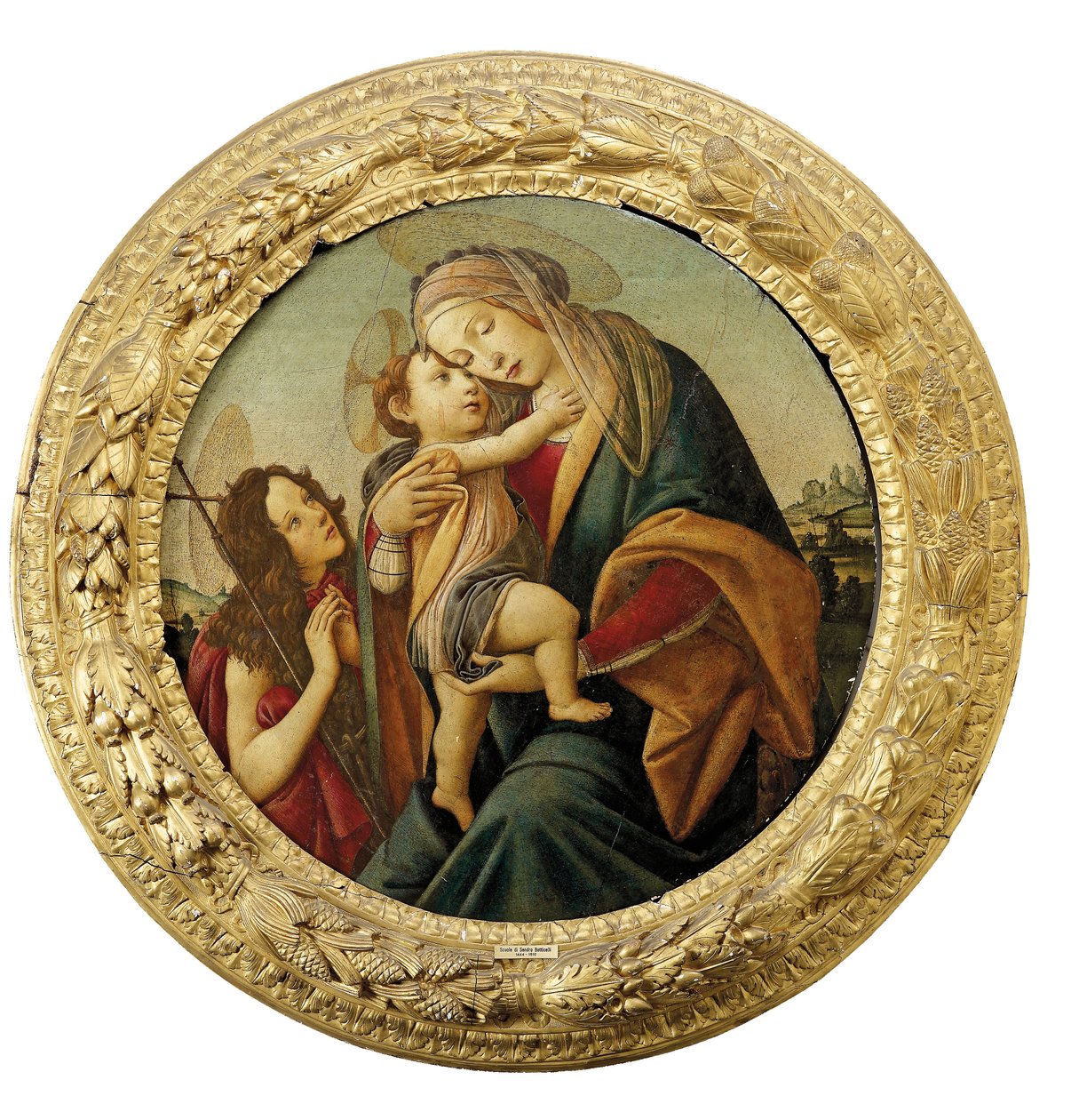Madonnaen og barnet med den unge Sankt Johannes Døberen af Sandro Botticelli