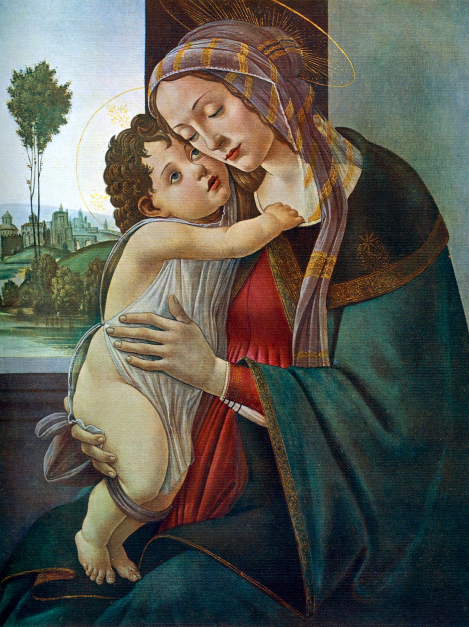 Jomfruen og barnet, c1475-1500, 1912. af Sandro Botticelli