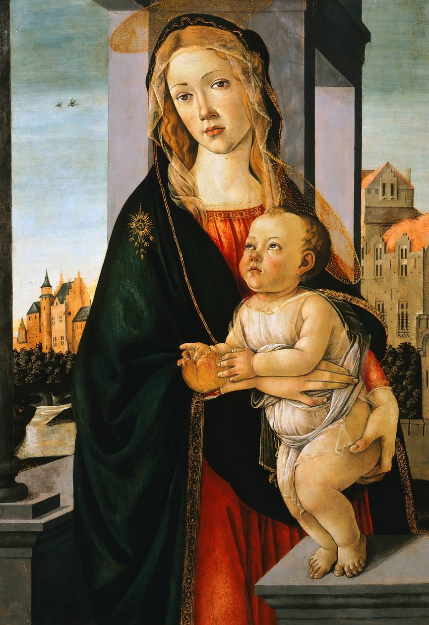 Jomfruen og barnet, ca. 1480. af Sandro Botticelli