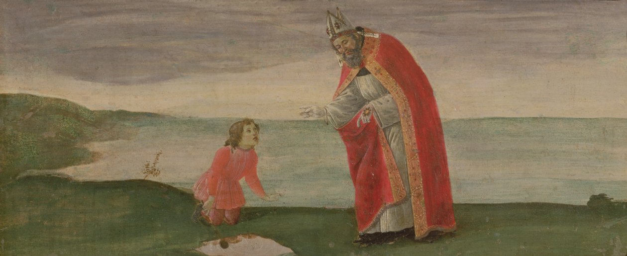 The Vision of St. Augustine fra St. Barnabas altertavle, ca. 1488 (tempera på panel) af Sandro Botticelli