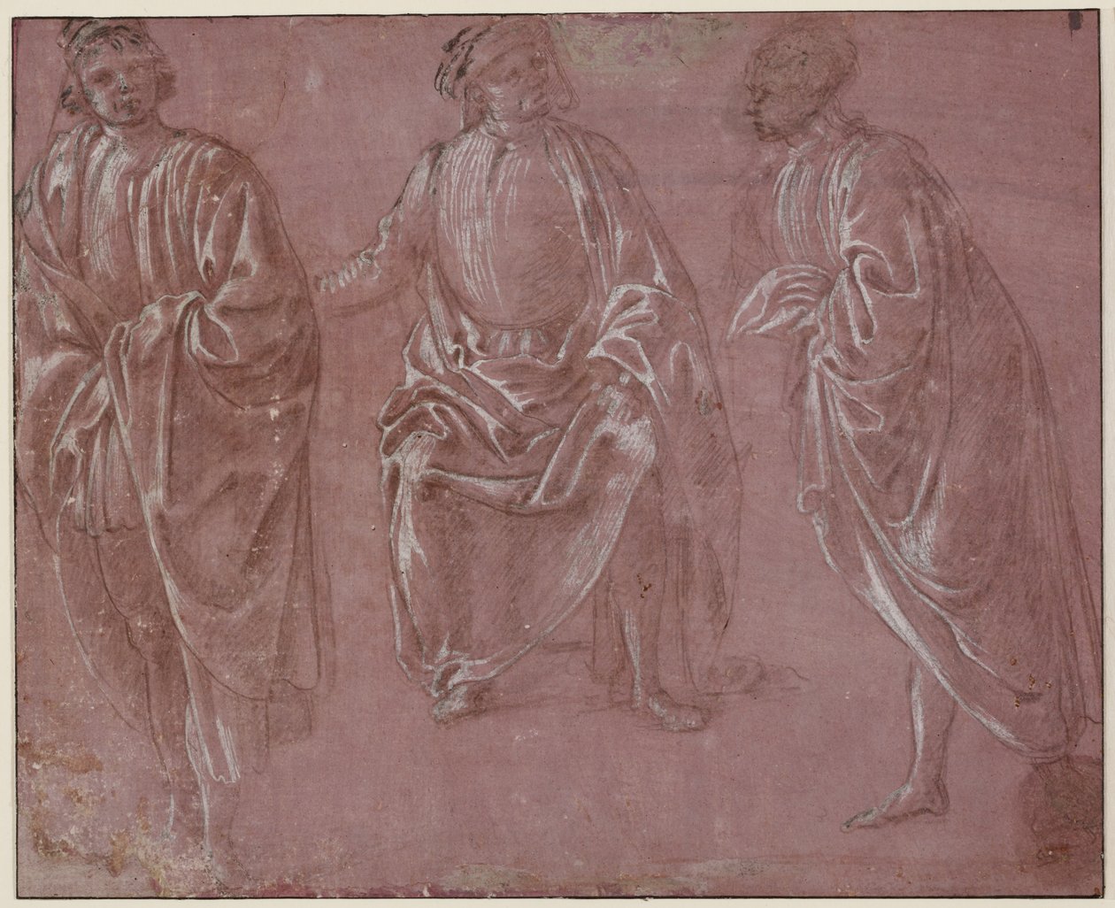 Tre klædte figurer af Sandro Botticelli