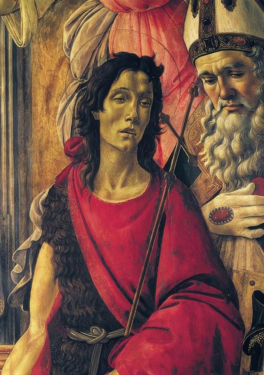 Madonna troner med barnet, engle og helgener af Sandro Botticelli