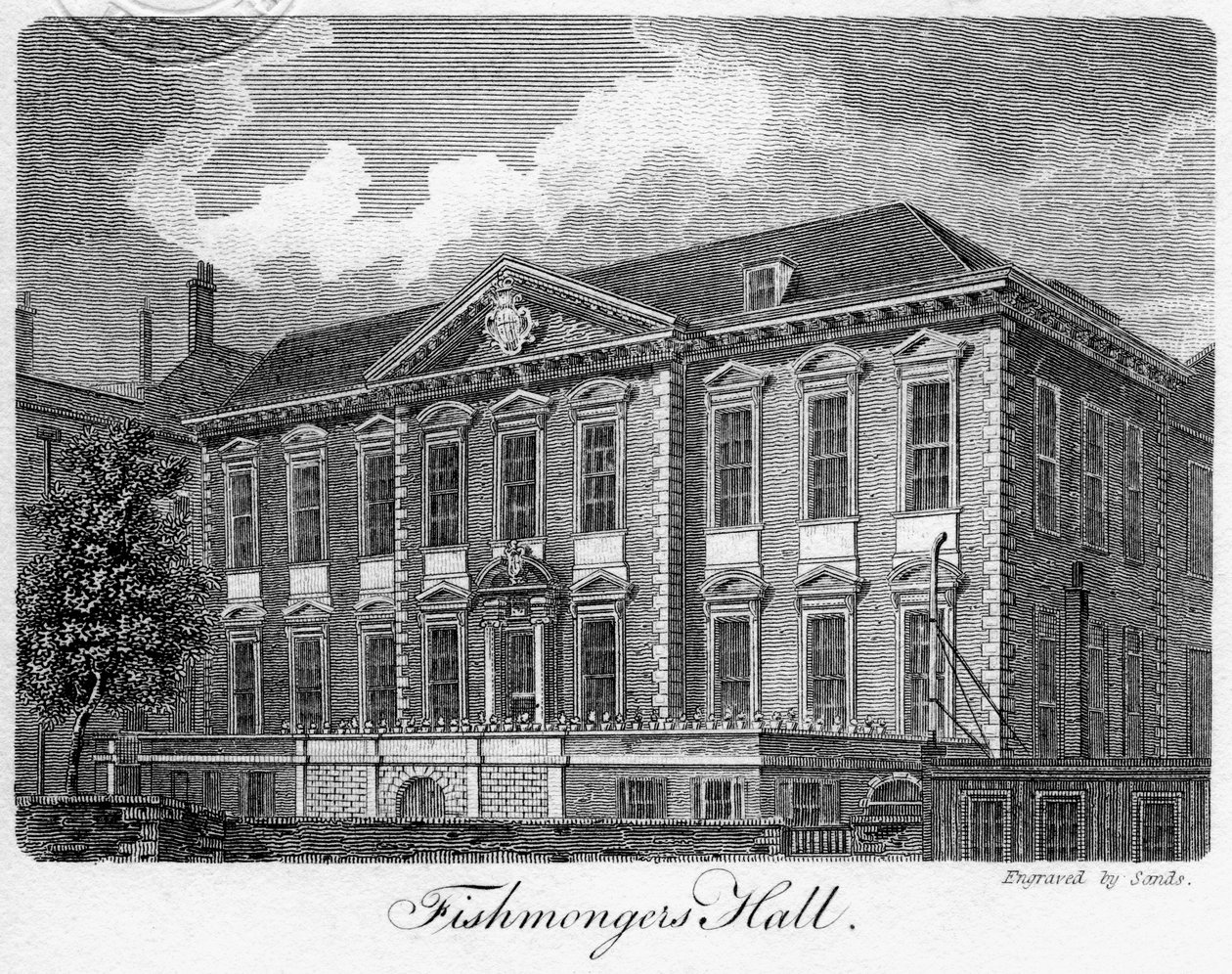 Fishmongers Hall, City of London, 1811. af Sands