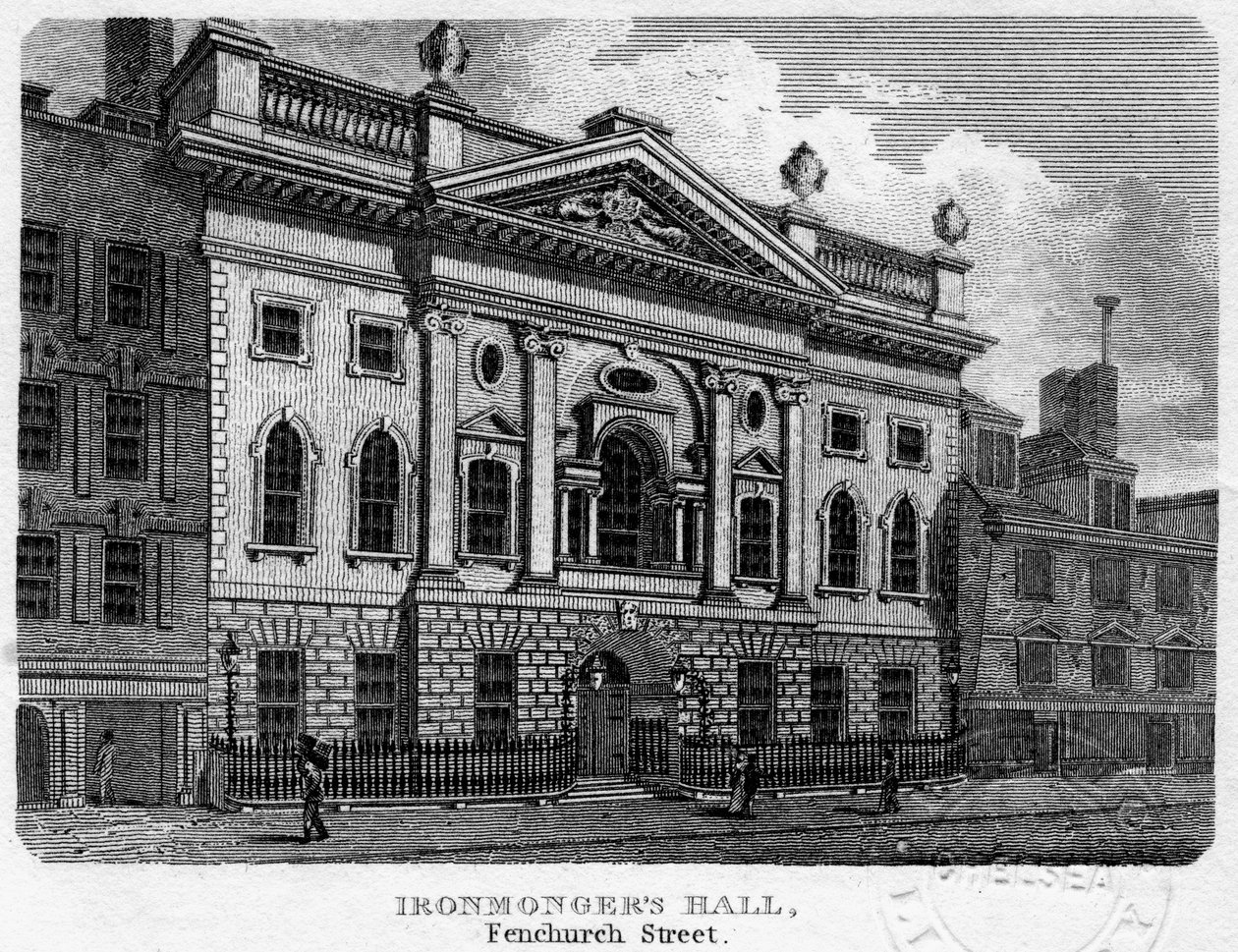 Ironmongers Hall, Fenchurch Street, City of London, 1812. af Sands