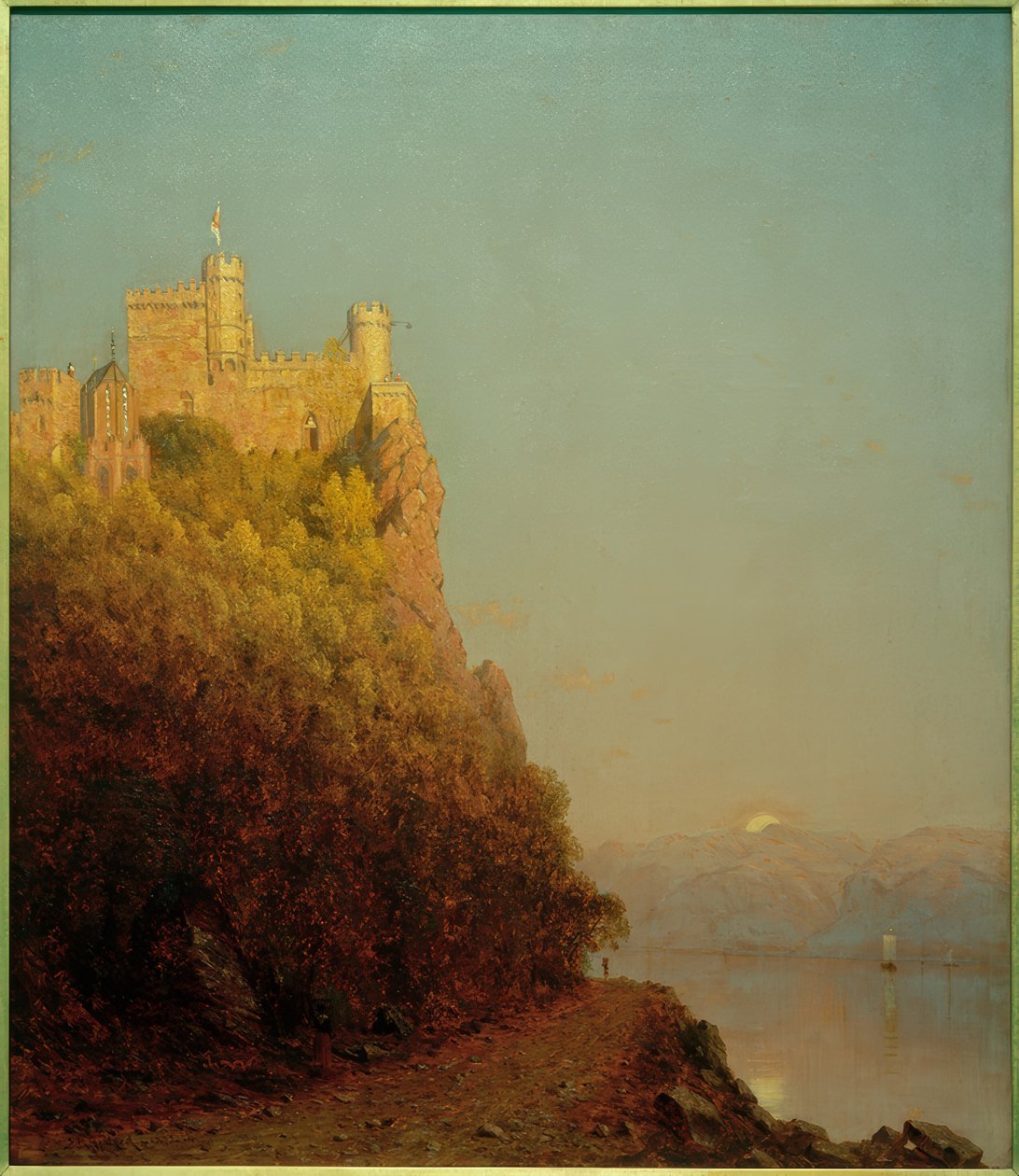Rheinstein Castle / maleri af Sanford Robinson Gifford af Sanford Robinson Gifford