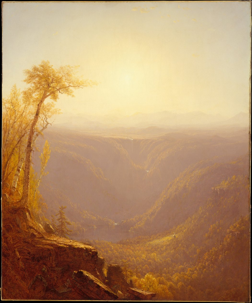 En kløft i bjergene (Kauterskill Clove) af Sanford Robinson Gifford
