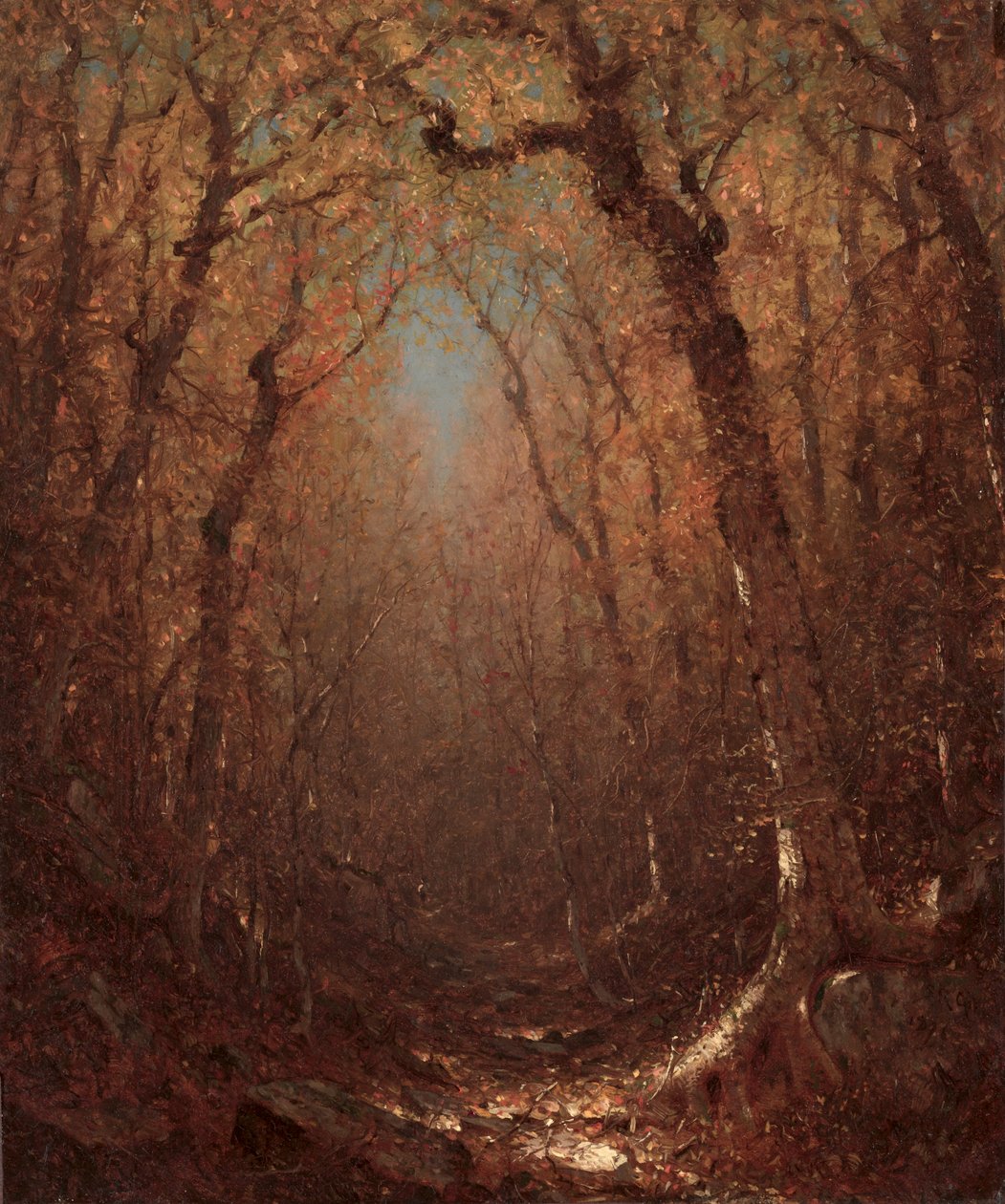 Efterår, en skovsti af Sanford Robinson Gifford