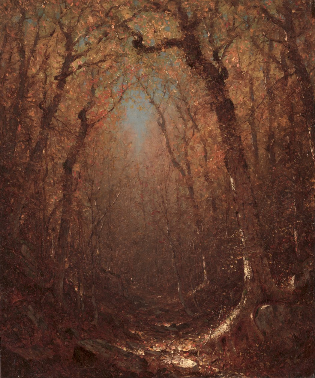 Efterår, en skovsti af Sanford Robinson Gifford
