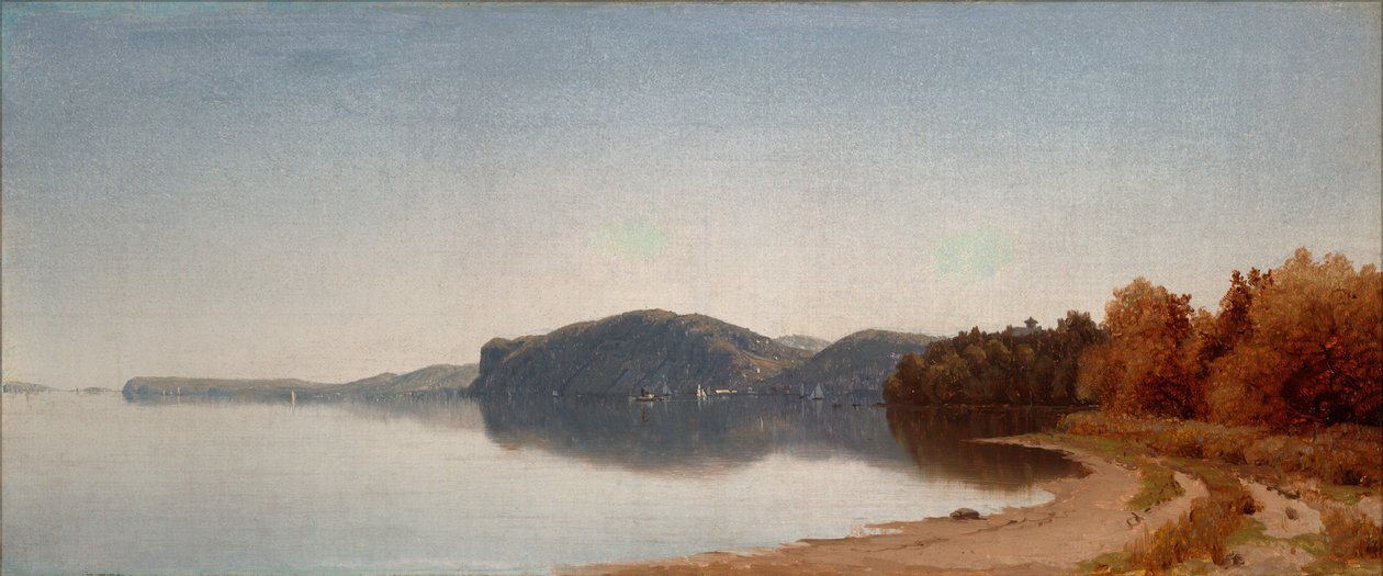 Hook Mountain nær Nyack ved Hudsonfloden af Sanford Robinson Gifford