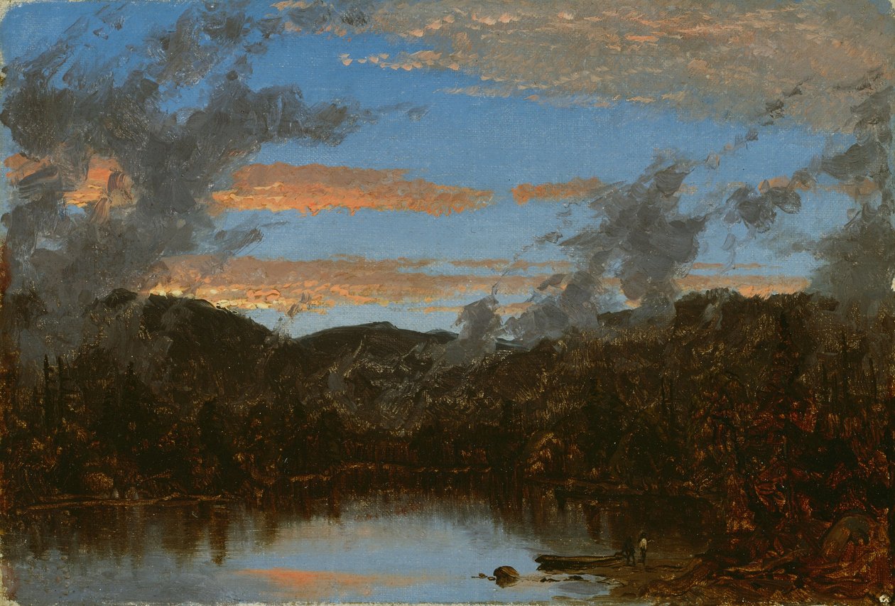 Mist Rising at Sunset in the Catskills, ca. 1861 (olie på lærred) af Sanford Robinson Gifford