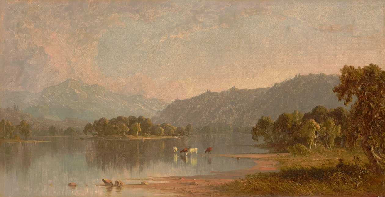 Mount Washington fra Saco-floden 1858 (olie på lærred) af Sanford Robinson Gifford