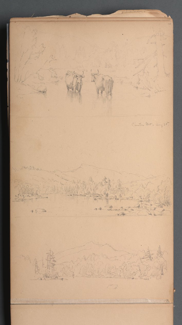 Skitsebog, side 07: "Carter Mt () 28. august" af Sanford Robinson Gifford