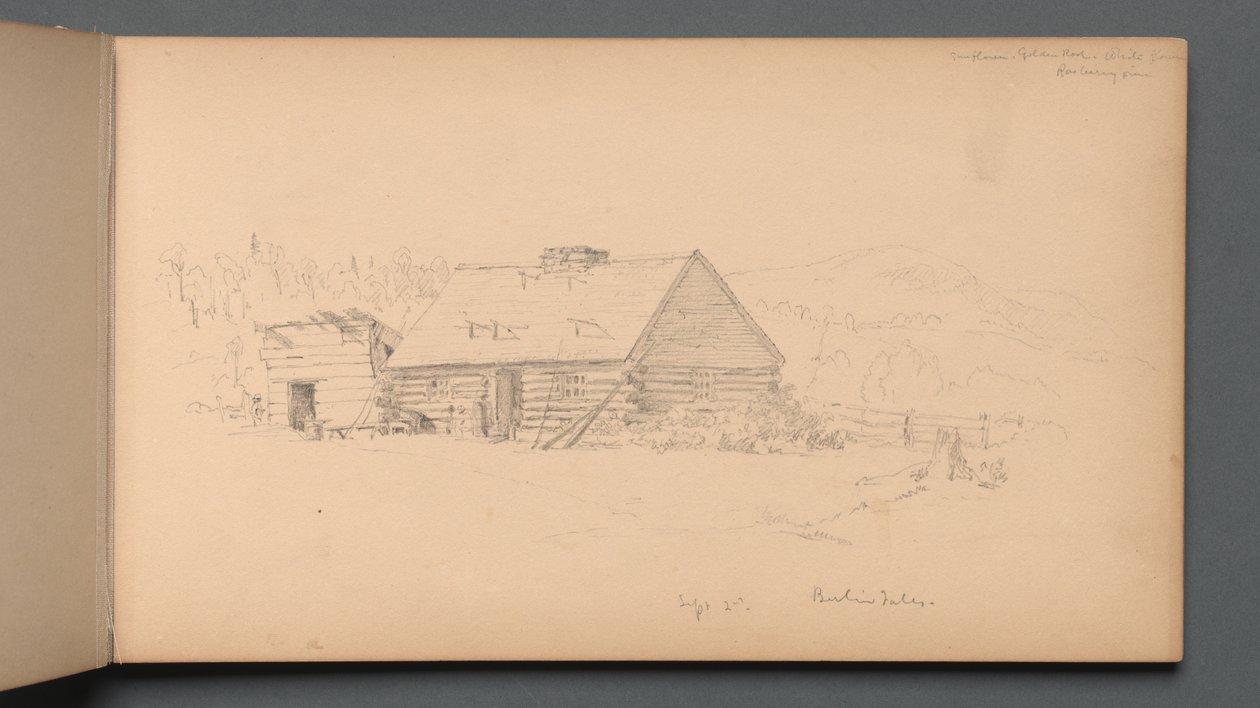 Skitsebog, side 14: Berlin Falls 2. september 1859. af Sanford Robinson Gifford