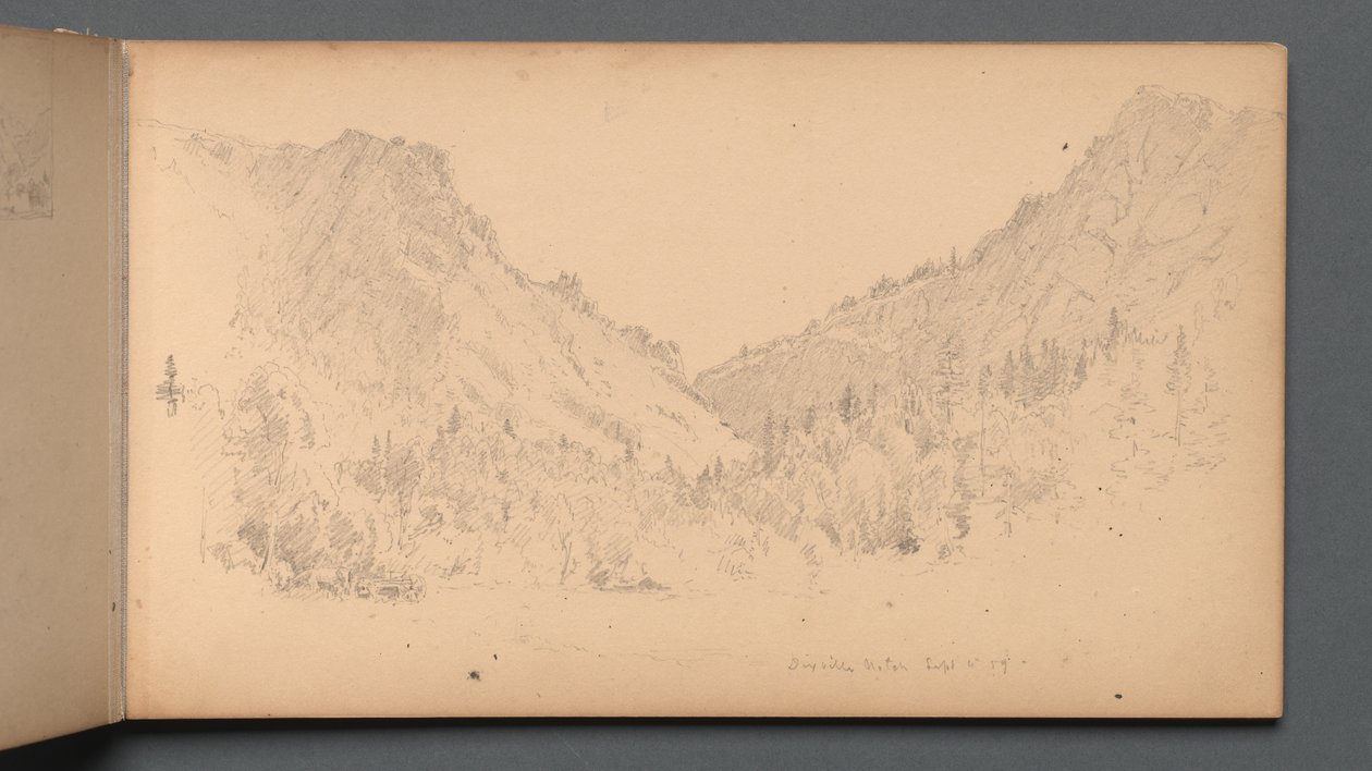 Skitsebog, side 18: Dixville Notch, 4. september, 89. 1859. af Sanford Robinson Gifford