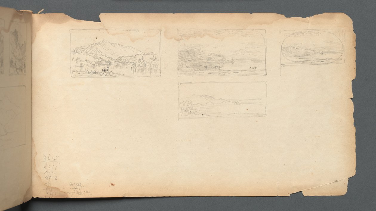 Skitsebog, side 40: Maine Landscape, 1859. af Sanford Robinson Gifford