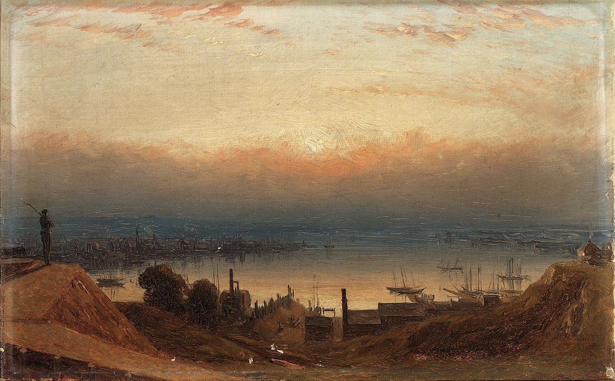 The Basin of the Patapsco fra Federal Hill, Baltimore af Sanford Robinson Gifford