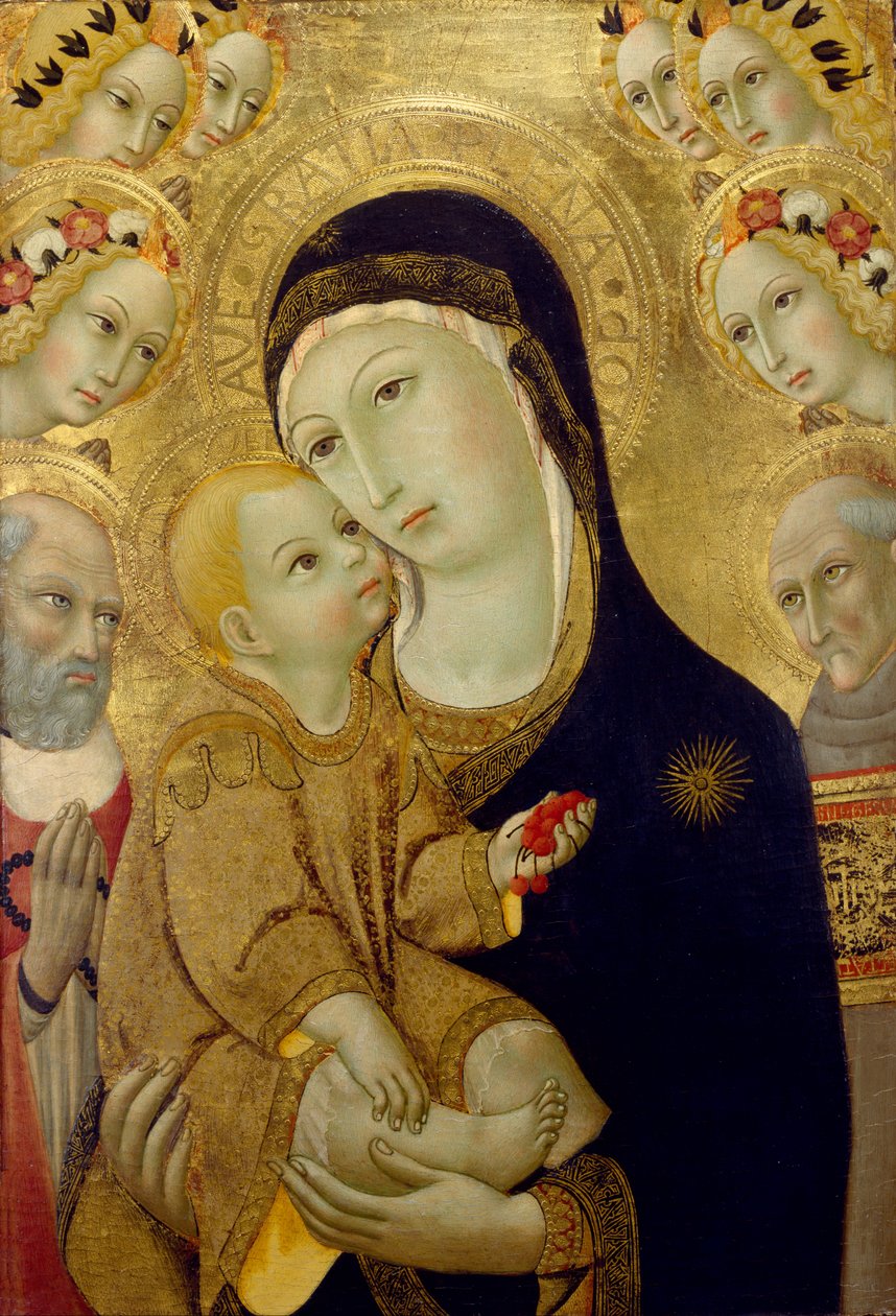 Jomfru og barn med de hellige Jerome og Bernardino af Siena og seks engle, 1460