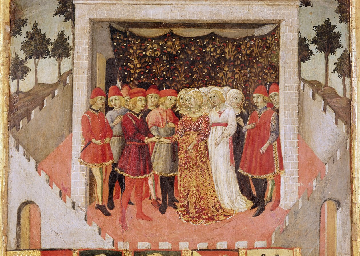 Adels Ægteskab, 1473 af Sano di Pietro