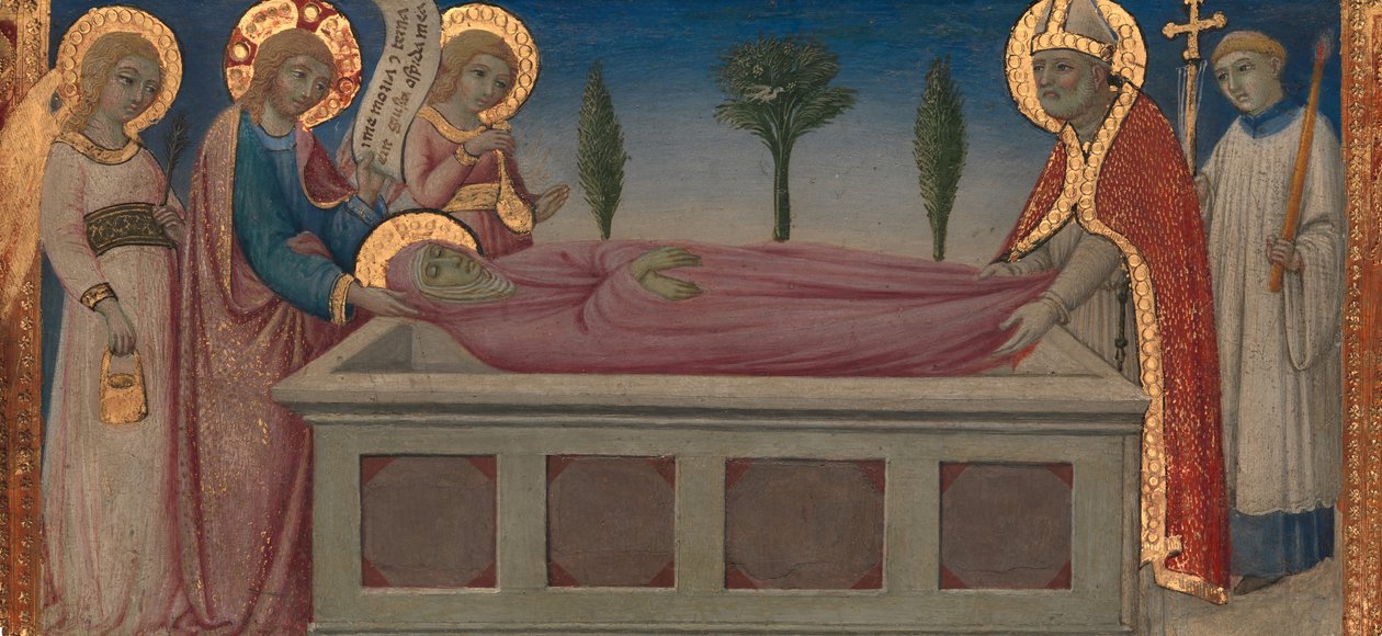 Begravelsen af Sankt Martha, ca. 1460-70. af Sano di Pietro
