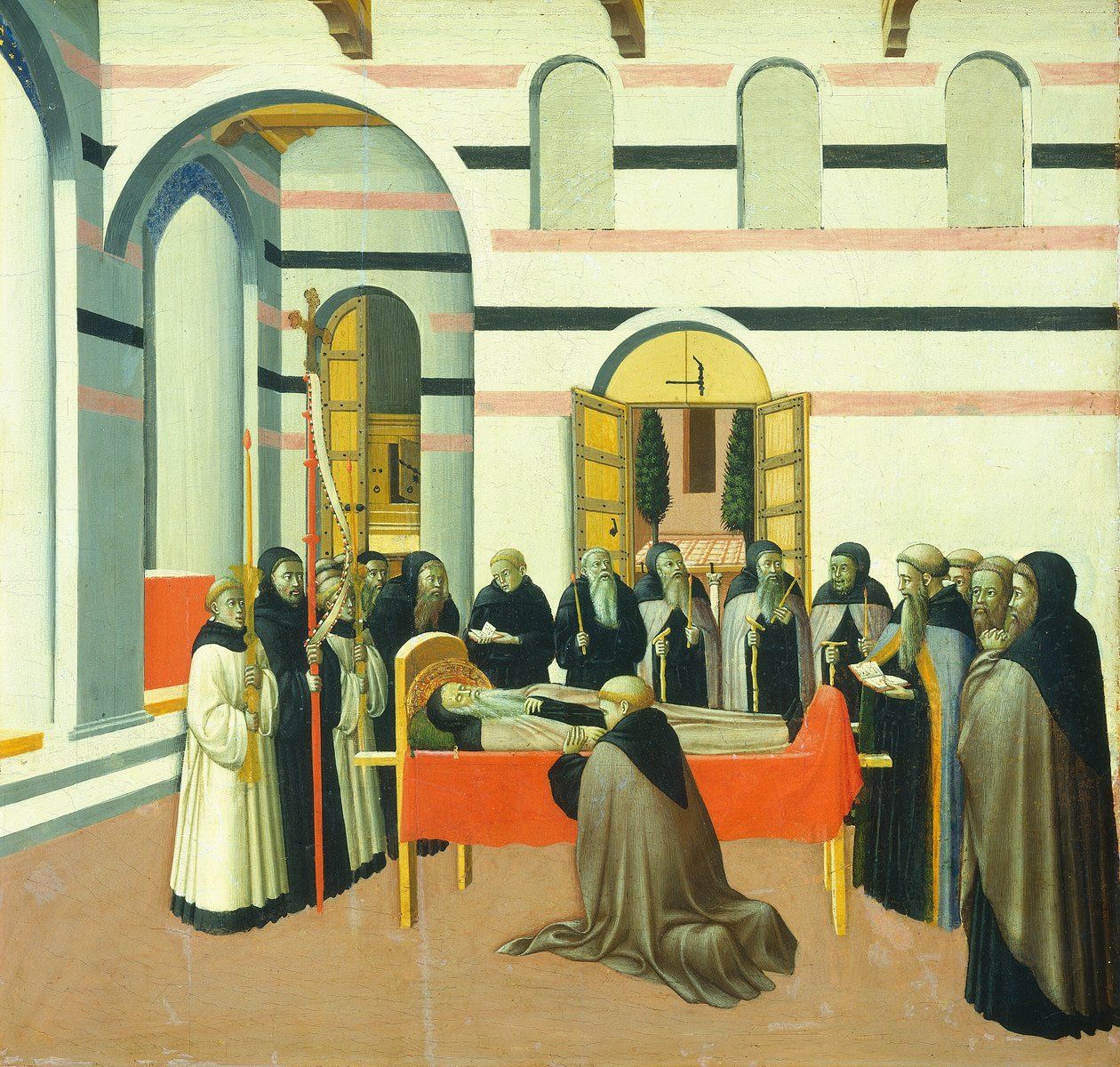 Sankt Anthonys død, ca. 14301435 af Sano di Pietro