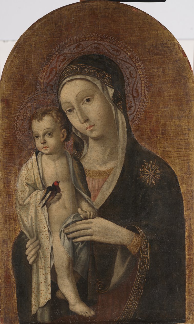 Madonna og barn (tempera på panel) af Sano di also Ansano di Pietro di Mencio Pietro