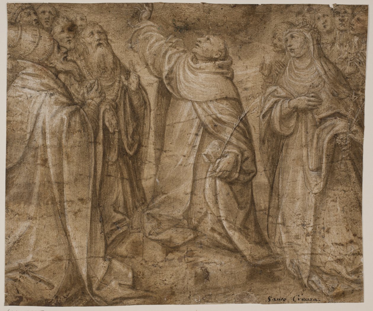 Sts Dominic, Catherine af Siena og en gruppe andre helgener af Sante Creara de Fochegioli
