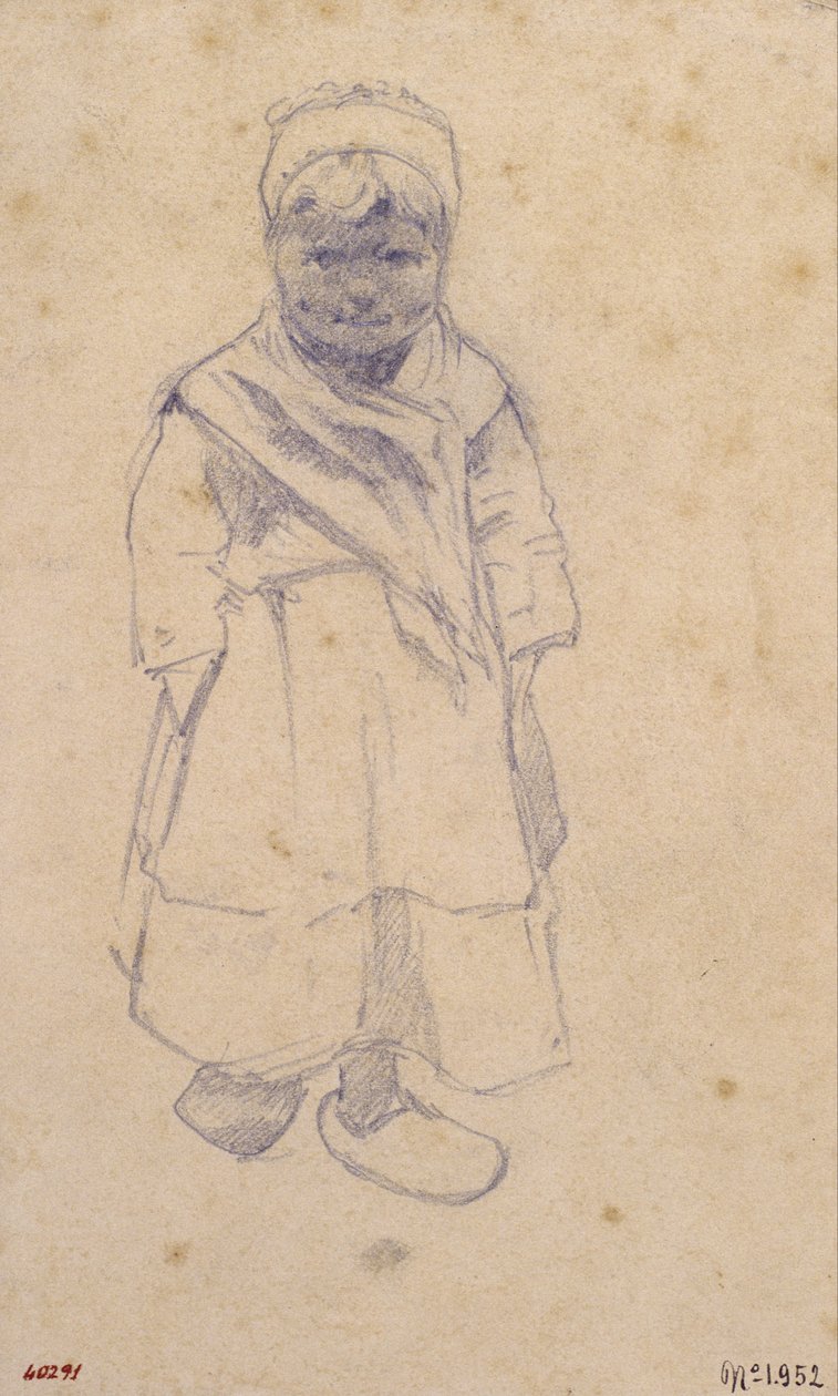 Pige med træsko af Santiago Rusiñol