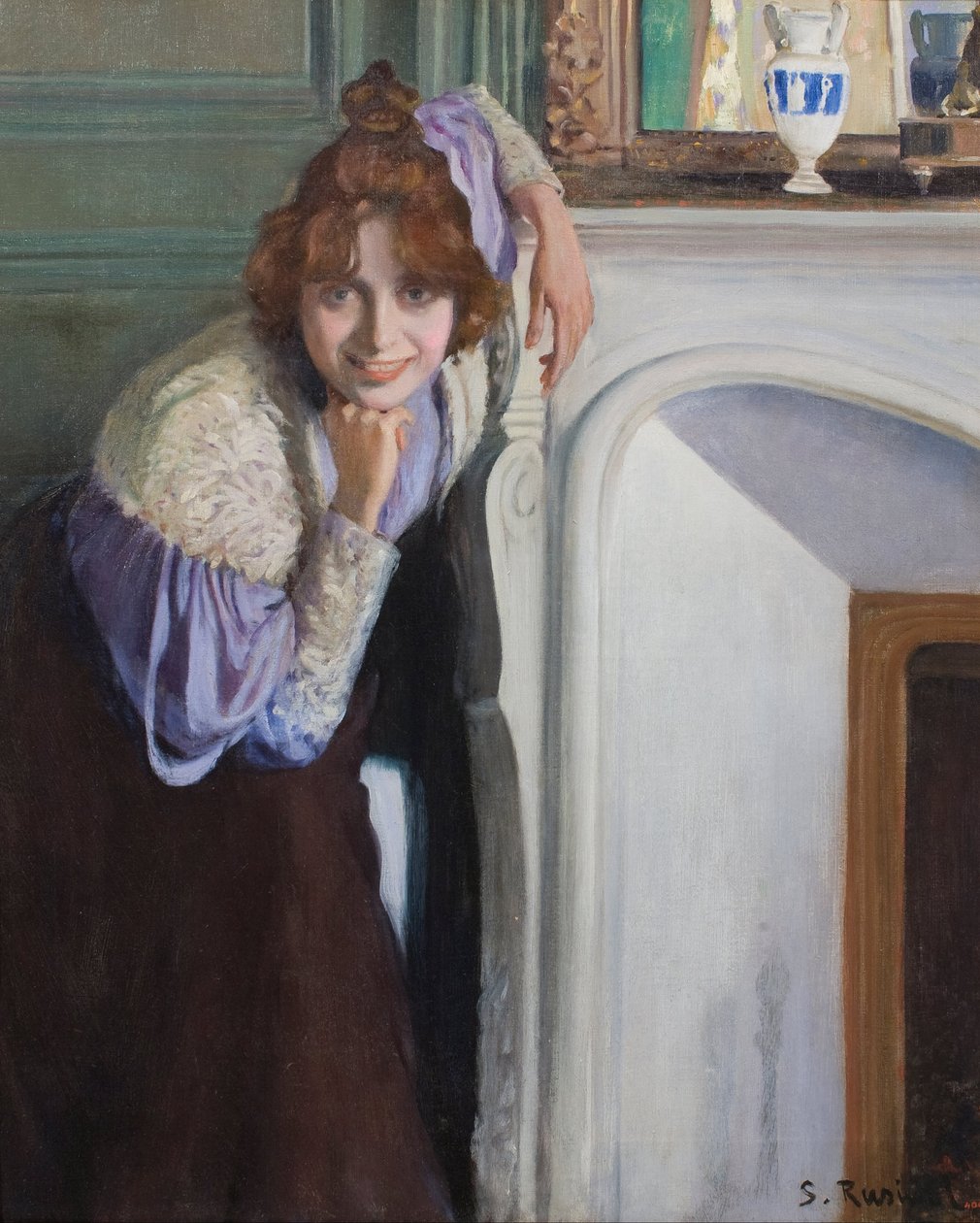 Grinende pige af Santiago Rusiñol