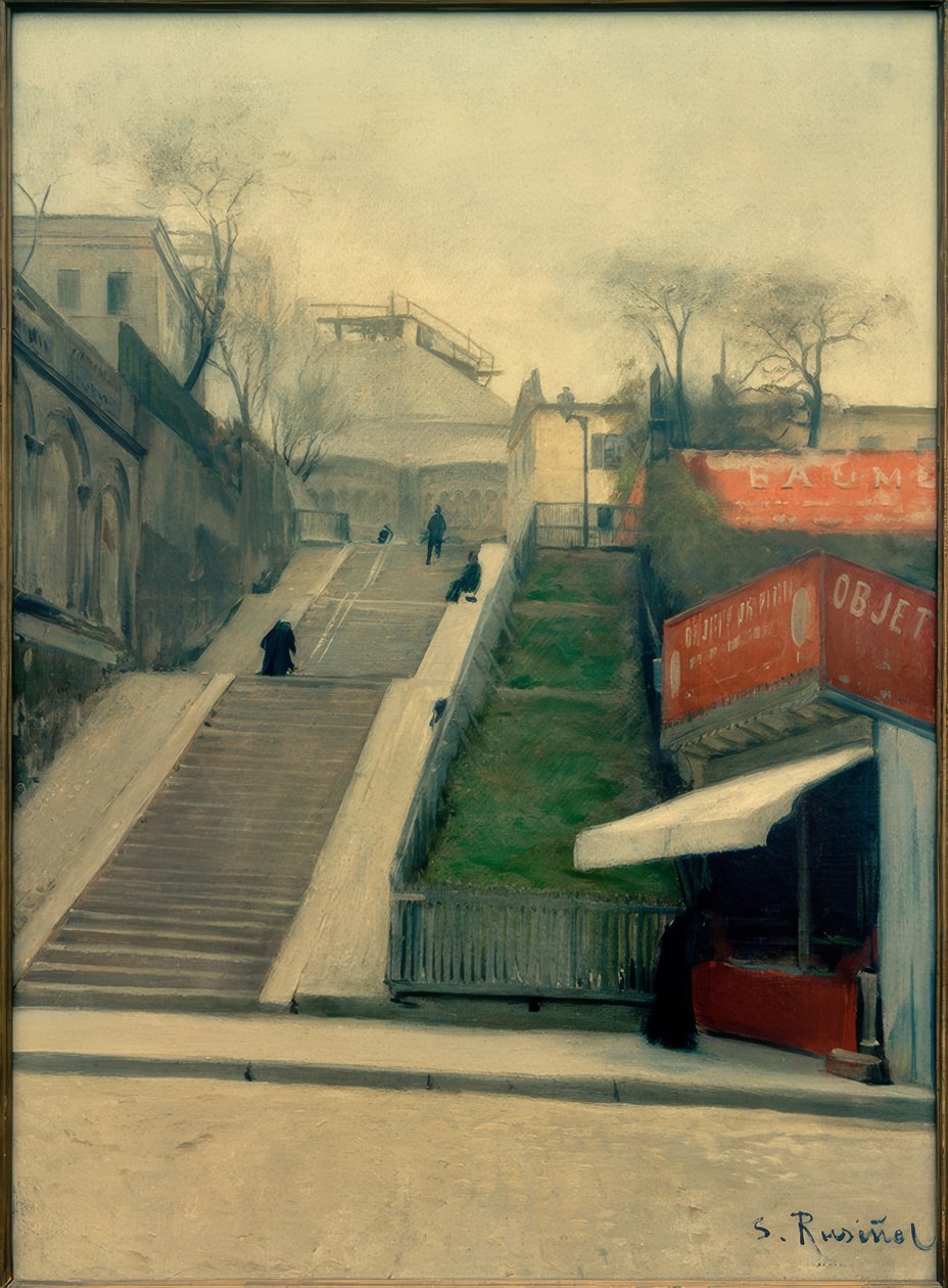 Sacré-Coeur under opførelse af Santiago Rusiñol