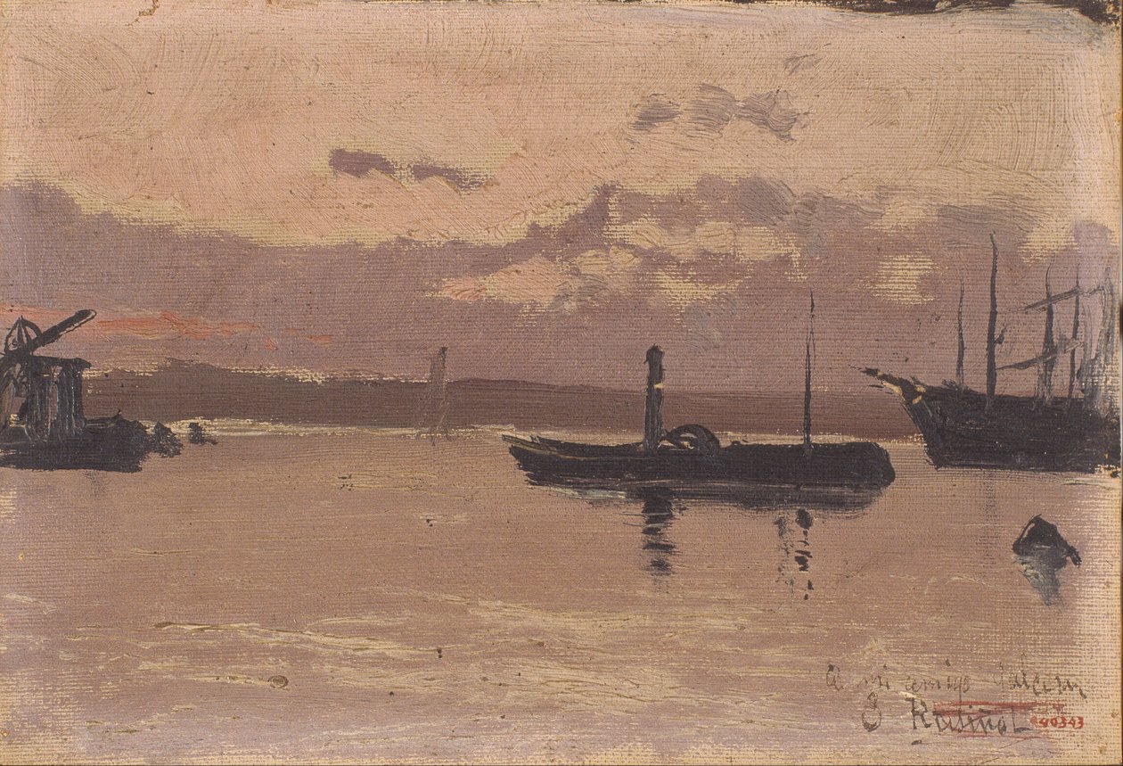 Skitse af en havn af Santiago Rusiñol