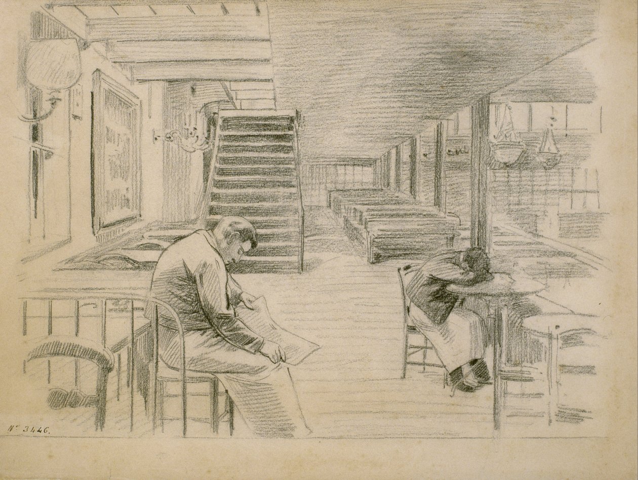 Venter på kunderne af Santiago Rusiñol