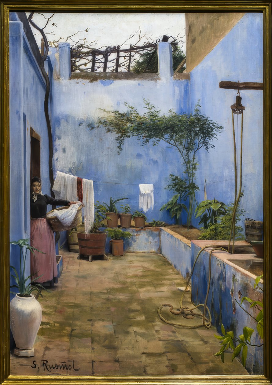 Den blå terrasse af Santiago Rusiñol