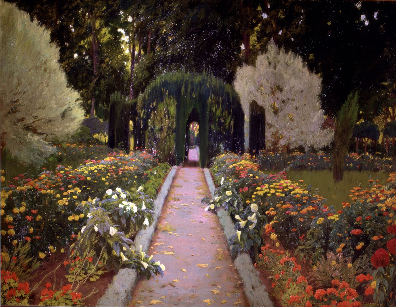 Gardens of Aranjuez (The Arbour) af Santiago Rusiñol
