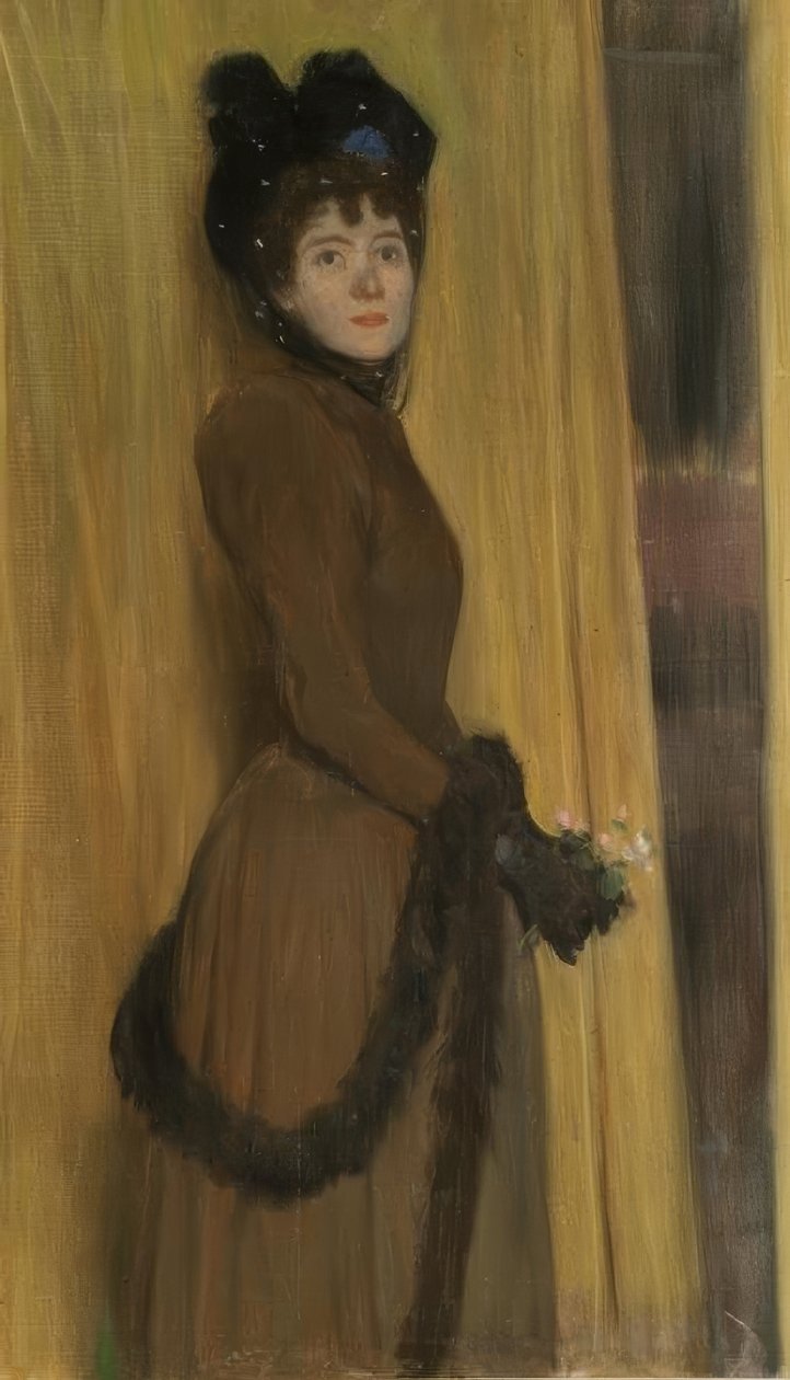 Portræt af Miss Mc Flower af Santiago Rusiñol