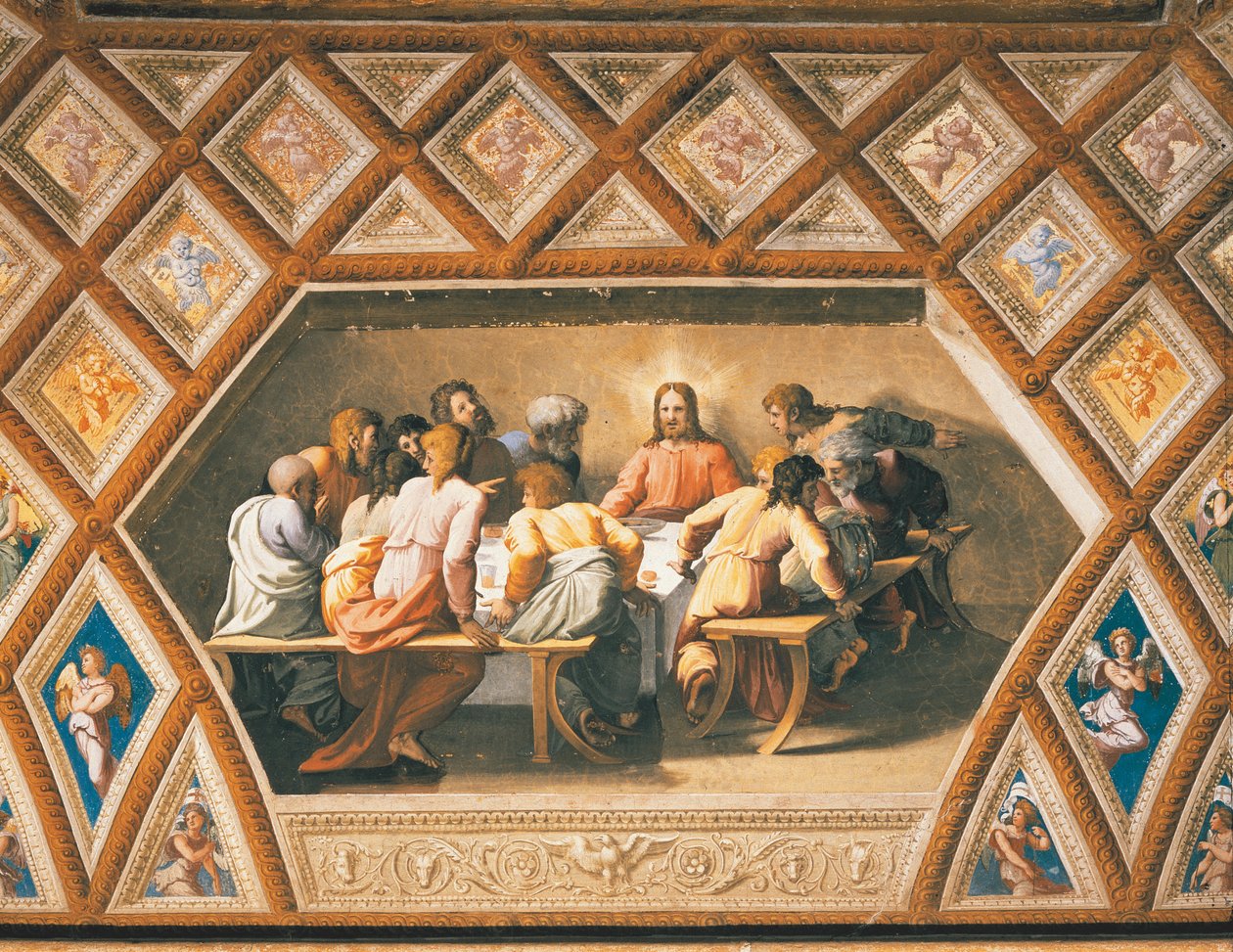 Sidste aftensmad af Sanzio of Urbino (workshop) Raphael