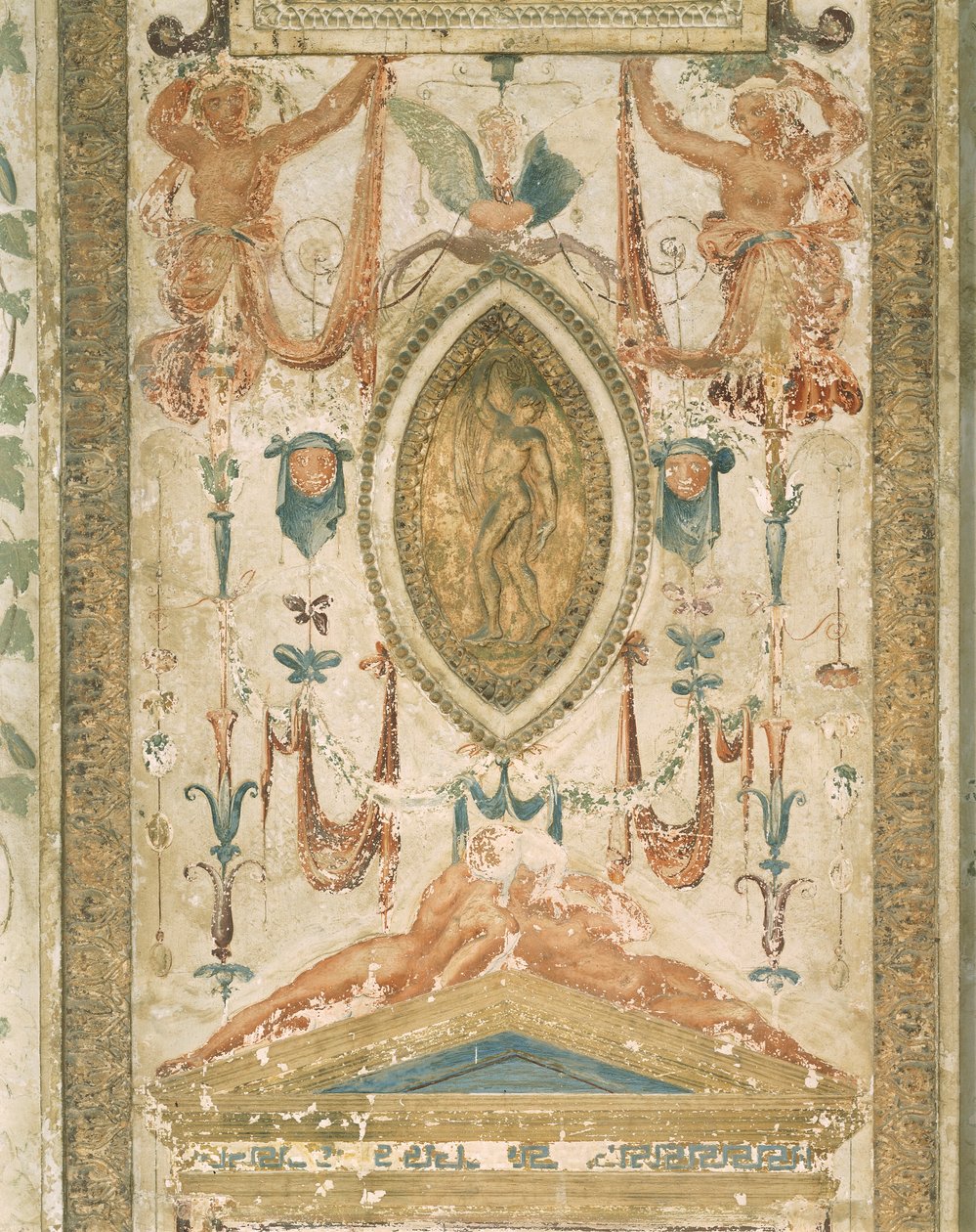 Pilaster med grotesk dekoration af Sanzio of Urbino (workshop) Raphael