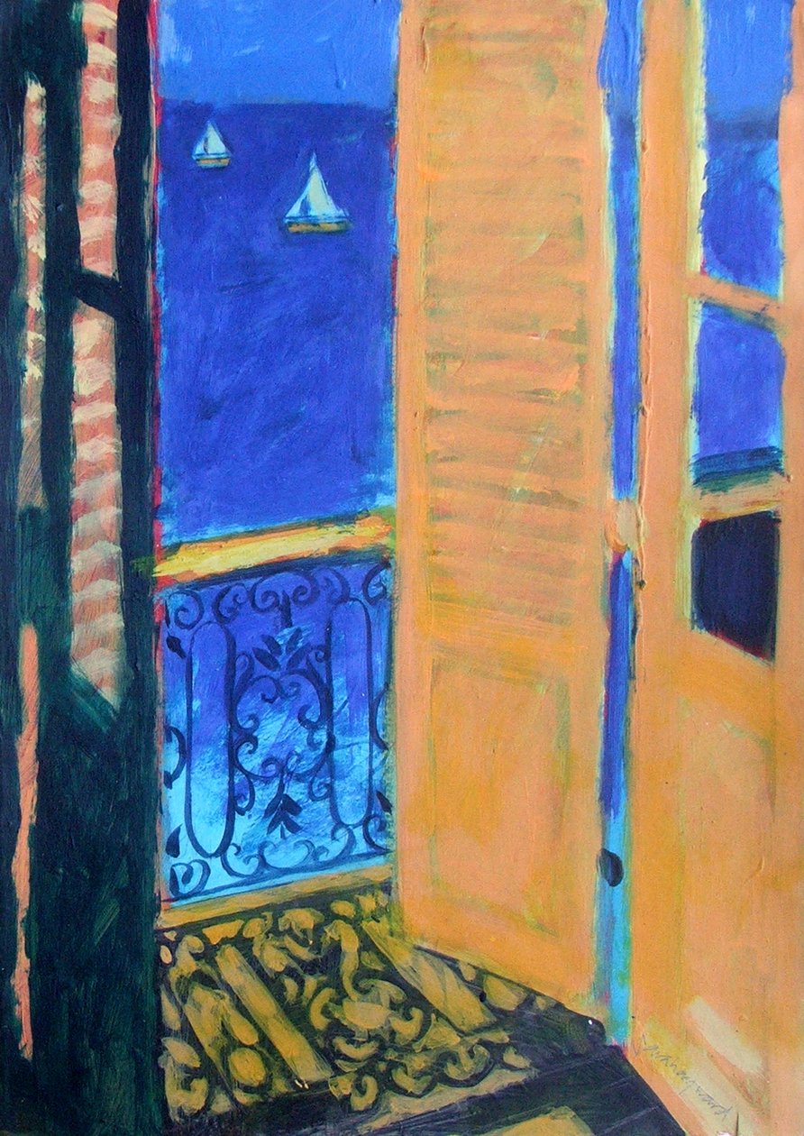 Dinard (akryl på lærred) af Sara Hayward