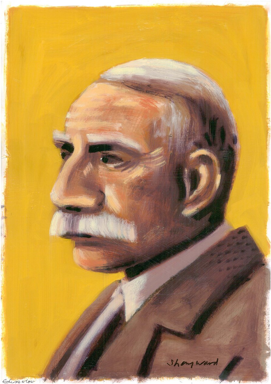 Edward Elgar, 2008 (olie på papir) af Sara Hayward