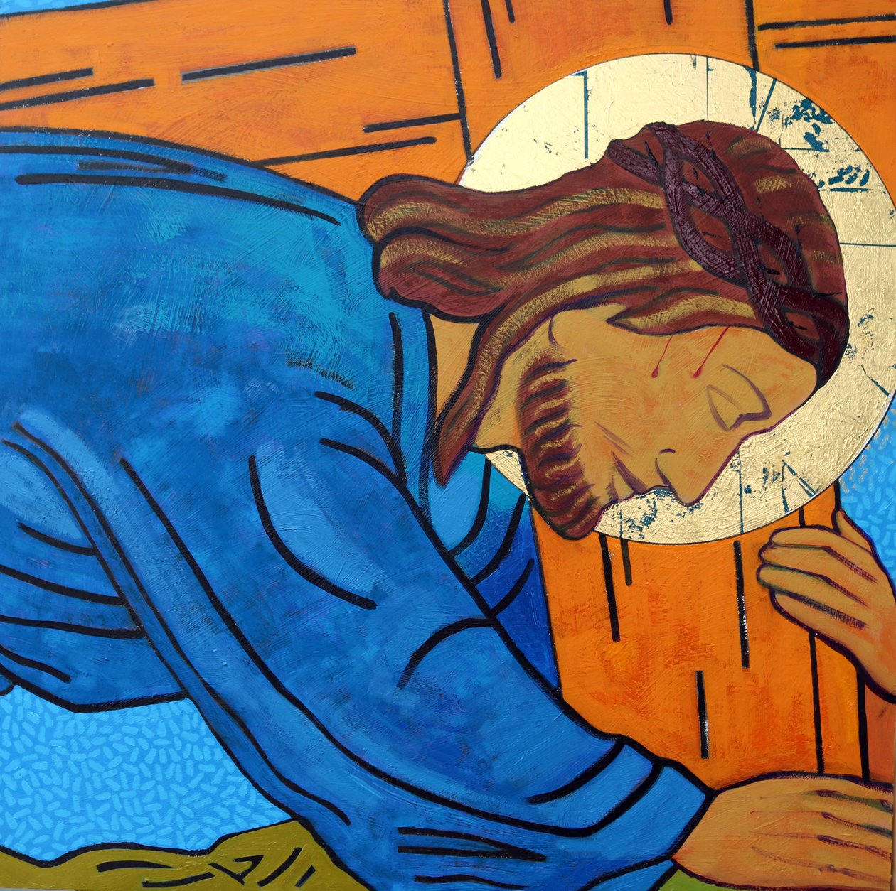Jesus falder under korset af Sara Hayward