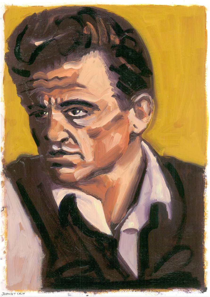 Johnny Cash, 2080 (olie) af Sara Hayward