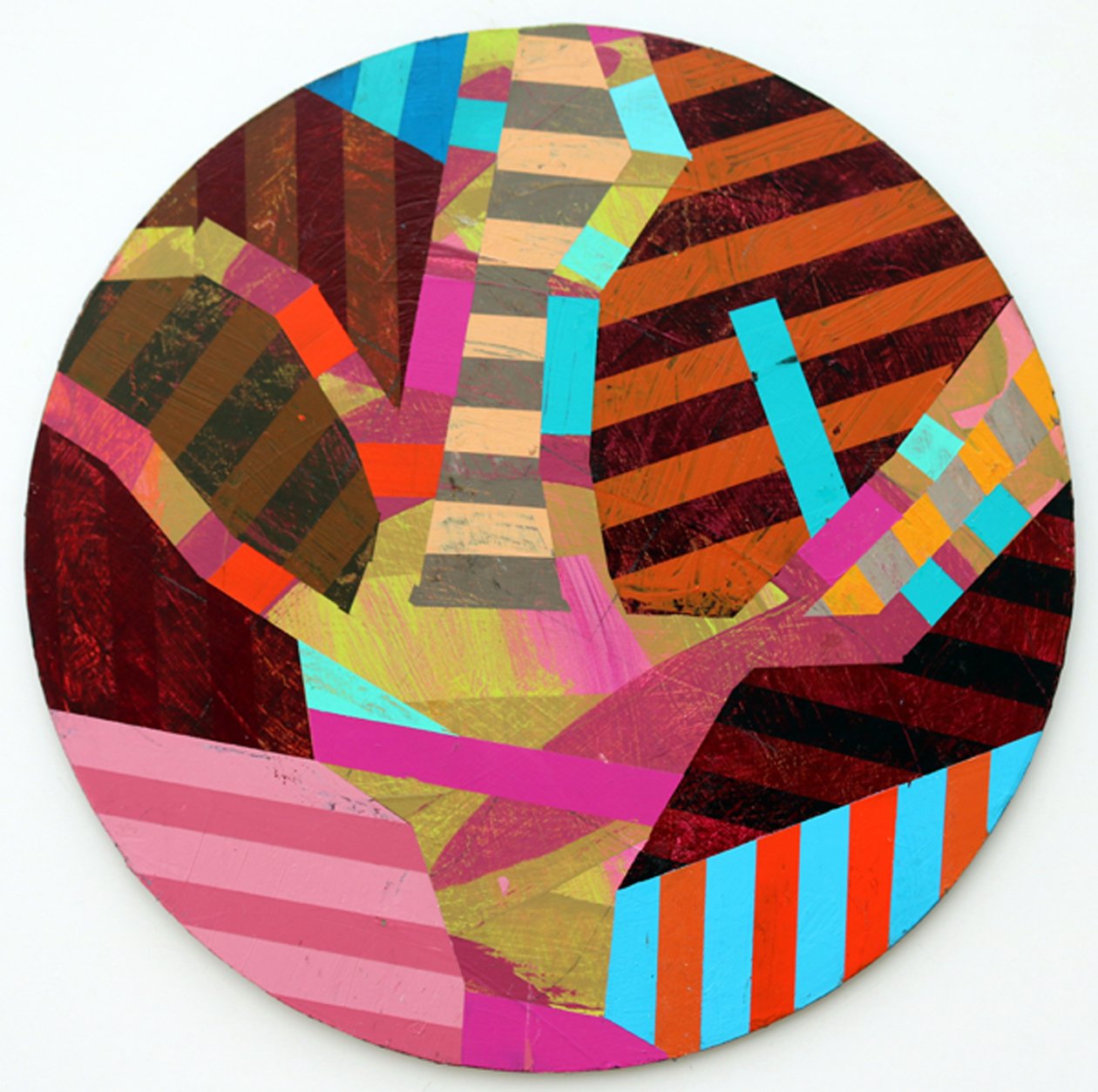 Twixt Heaven & Earth IV-A (akryl på cirkulær plade) af Sara Hayward