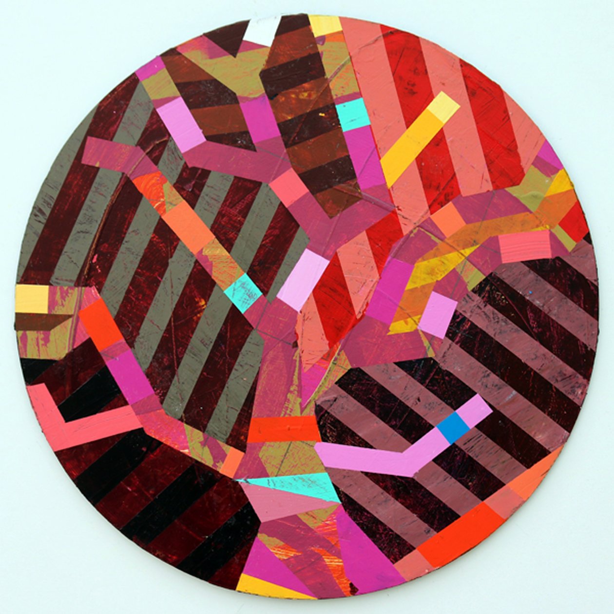 Twixt Heaven & Earth VII-A (akryl på cirkulær plade) af Sara Hayward