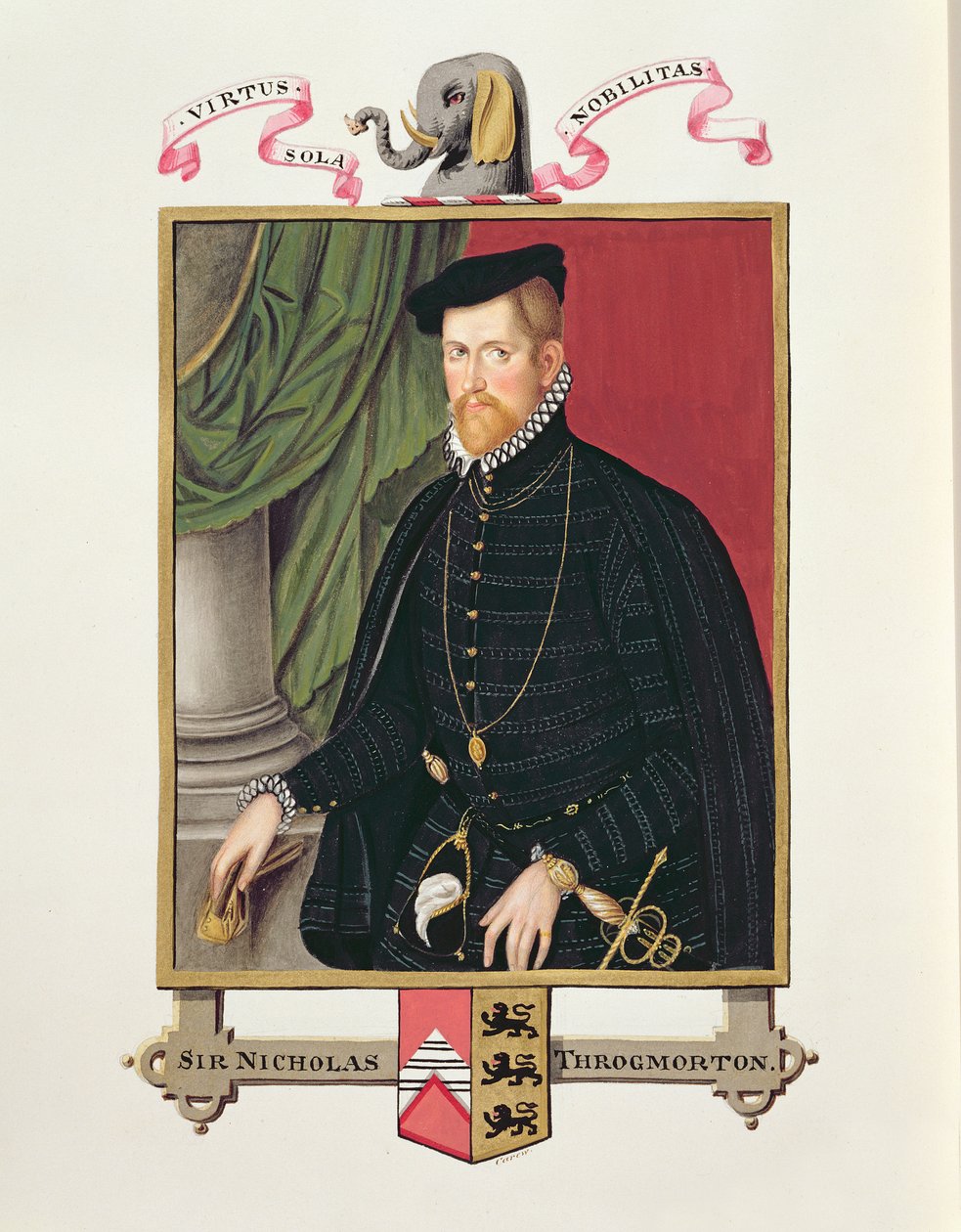 Portræt af Sir Nicholas Throckmorton (1515-71) fra 