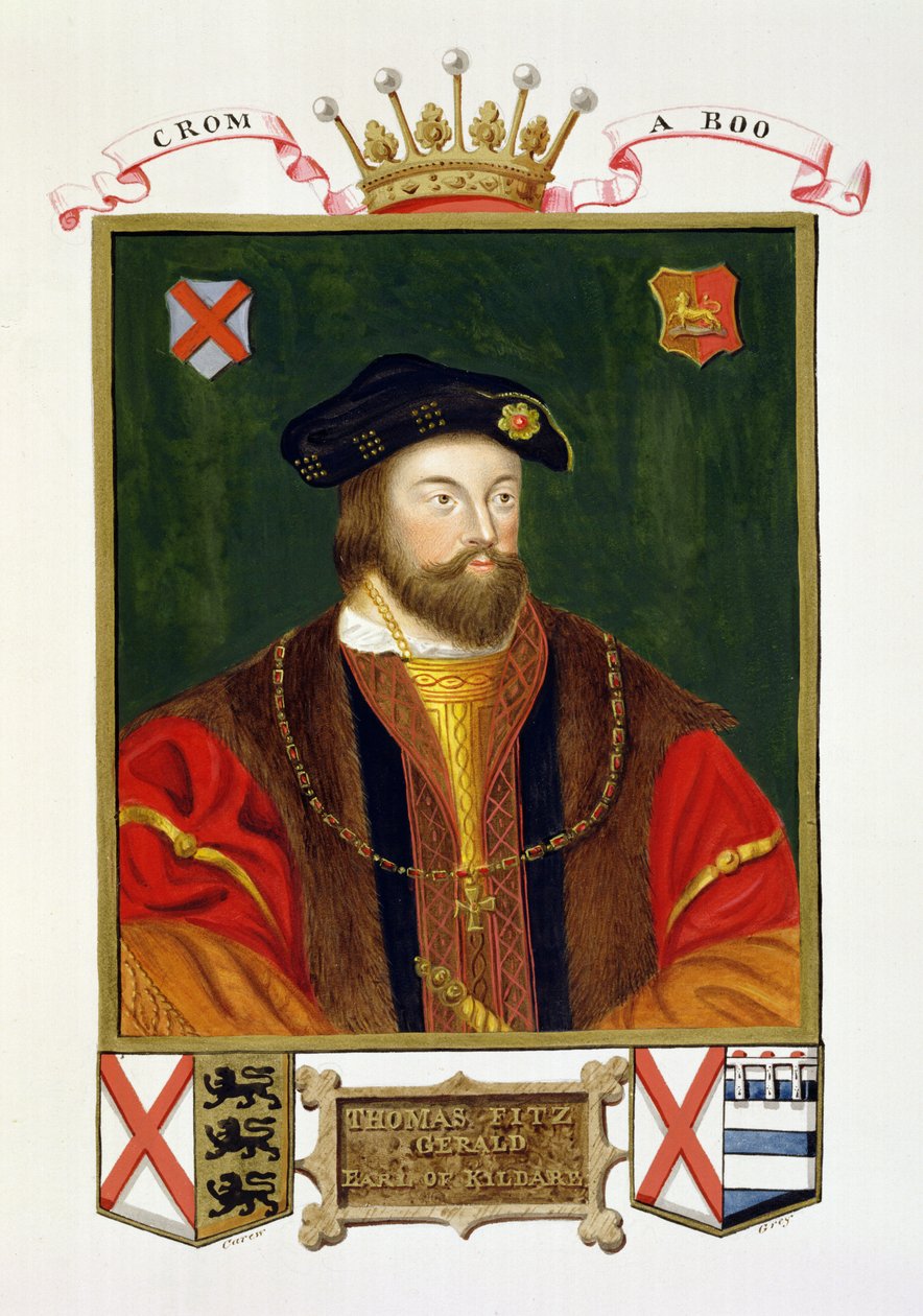 Portræt af Thomas Fitzgerald (1513-37) Lord Offaly 10. jarl af Kildare fra 