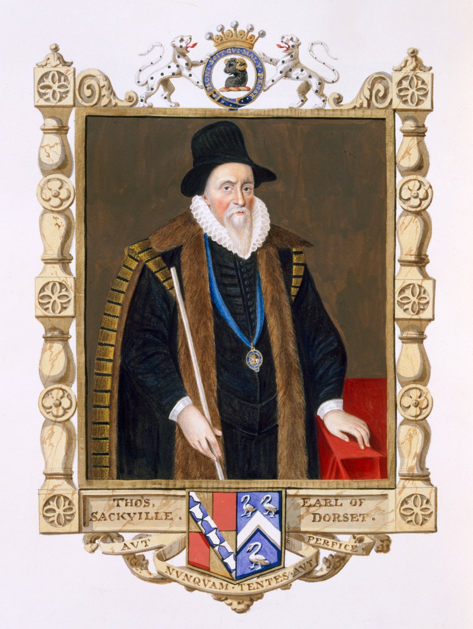 Portræt af Thomas Sackville (1536-1608) 1. Baron Buckhurst fra 