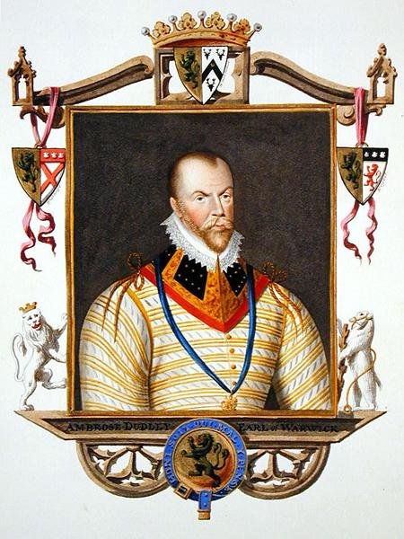 Portræt af Ambrose Dudley (c.1528-d.15 90) 1. jarl af Warwick fra 