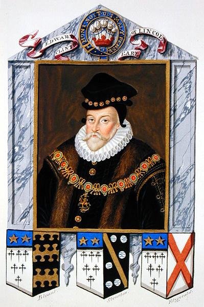 Portræt af Edward Fiennes de Clinton (1512-85) 1. jarl af Lincoln fra 