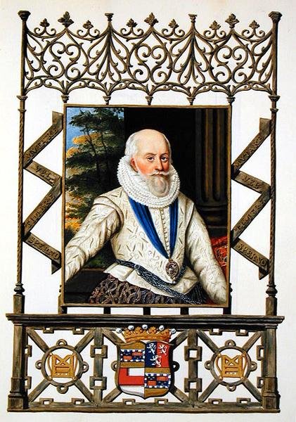Portræt af Edward Somerset (1553-1628), 4. jarl af Worcester, fra "Memoirs of the Court of the Queen Elizabeth of Queen Elizabeth", udgivet i 1825 (akvarel og gouache på papir) af Sarah Countess of Essex